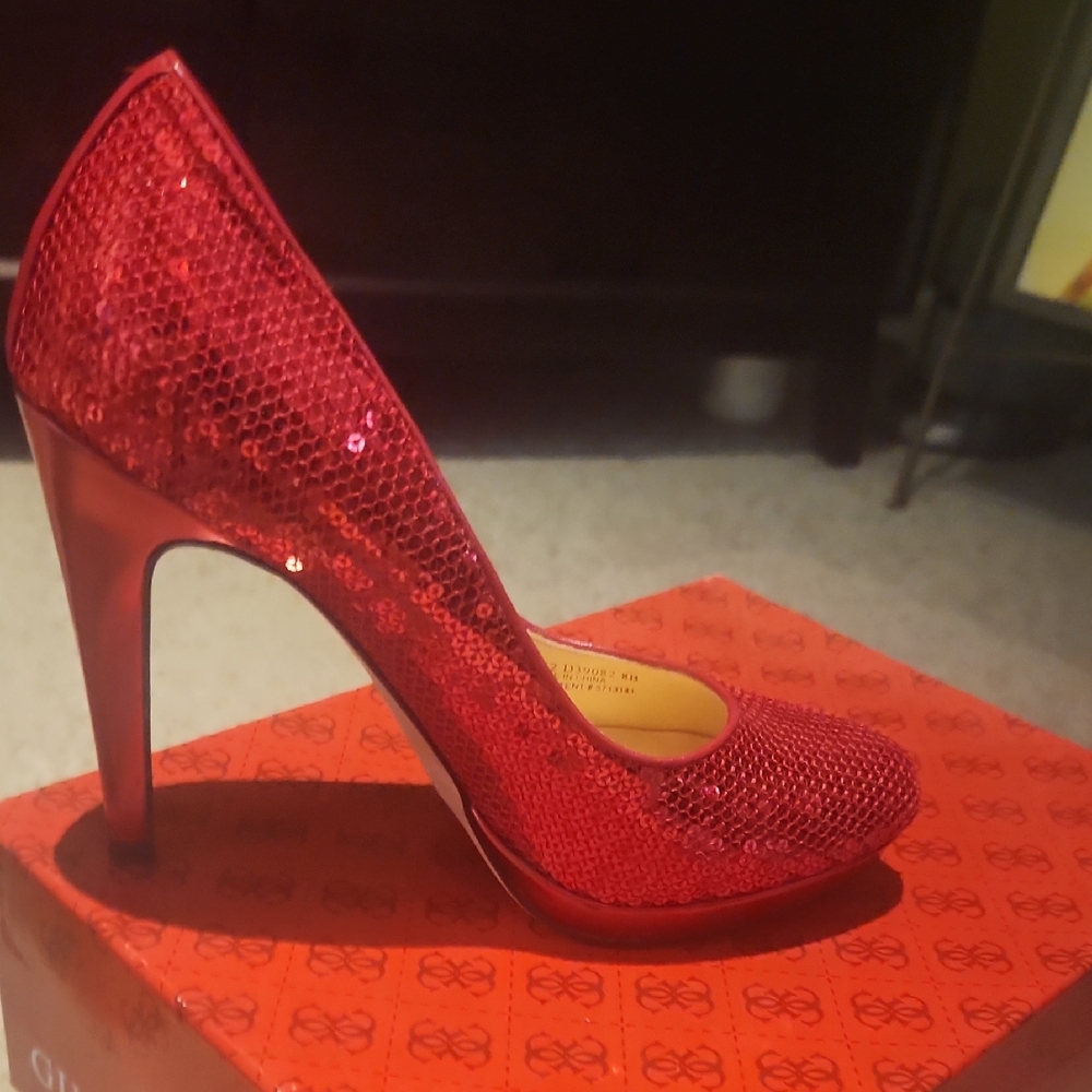 Cole Haan Red Sequin Heels